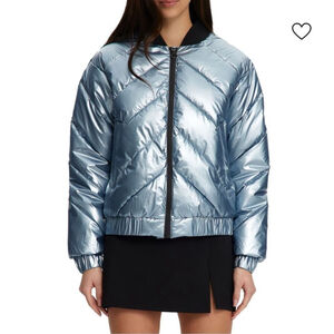 NOIZE Amber Metallic Short Puffer down filled Jacket large